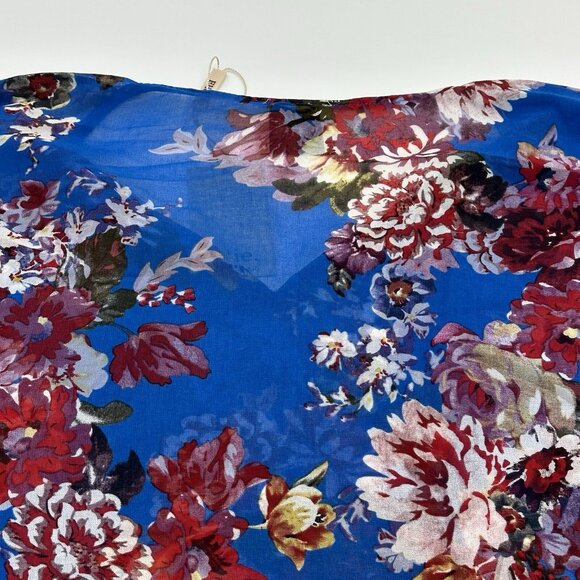 Elie Tahari Size Small Spring Blossom Print Sheer Chiffon Long Sleeve Blouse NWT - Picture 11 of 11